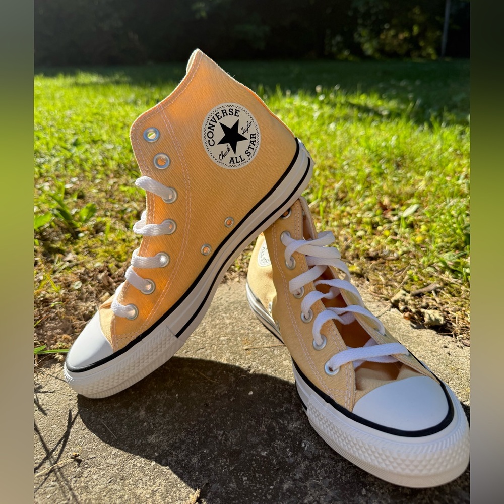 Butter Yellow Converse High-Top Sneakers